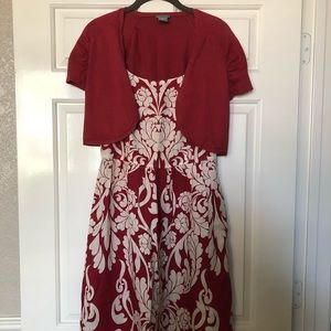 EUC Ann Taylor Linen Dress with Cropped Sweater!